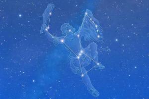 猎户座,是赤道带星座之一,其北部沉浸在银河之中.