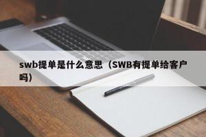 swb提单是什么意思（SWB有提单给客户吗）