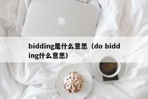 bidding是什么意思（do bidding什么意思）