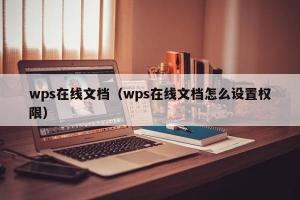 wps在线文档（wps在线文档怎么设置权限）