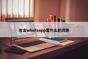 包含whatsapp是什么的词条