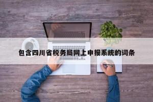 包含四川省税务局网上申报系统的词条