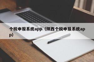 个税申报系统app（陕西个税申报系统app）