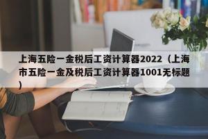 上海五险一金税后工资计算器2024（上海市五险一金及税后工资计算器1001无标题）