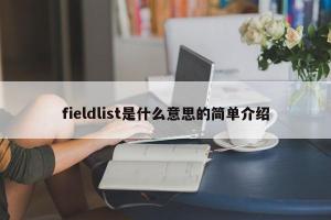 fieldlist是什么意思的简单介绍