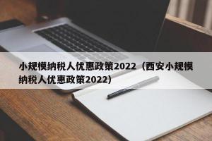 小规模纳税人优惠政策2024（西安小规模纳税人优惠政策2024）