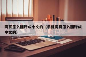 网页怎么翻译成中文的（手机网页怎么翻译成中文的）