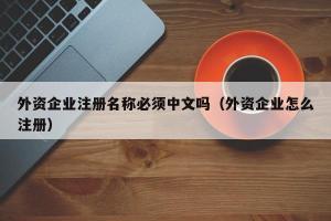 外资企业注册名称必须中文吗（外资企业怎么注册）